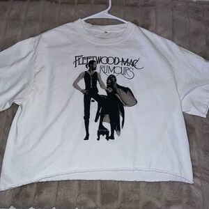 Fleetwood Mac Graphic T-Shirt Crop Top - White Rumors